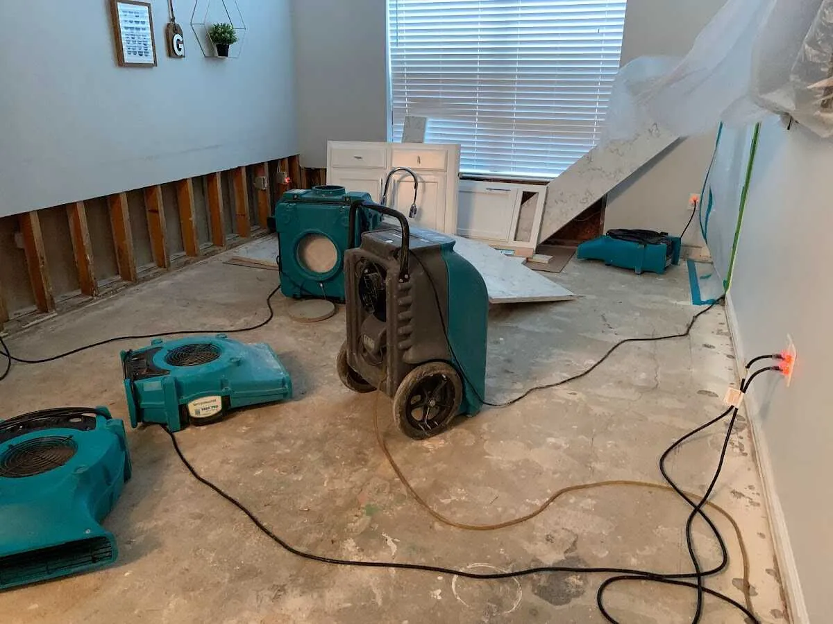 Dehumidifier in flood-cut room for Water Extraction & Removal in Middleburg